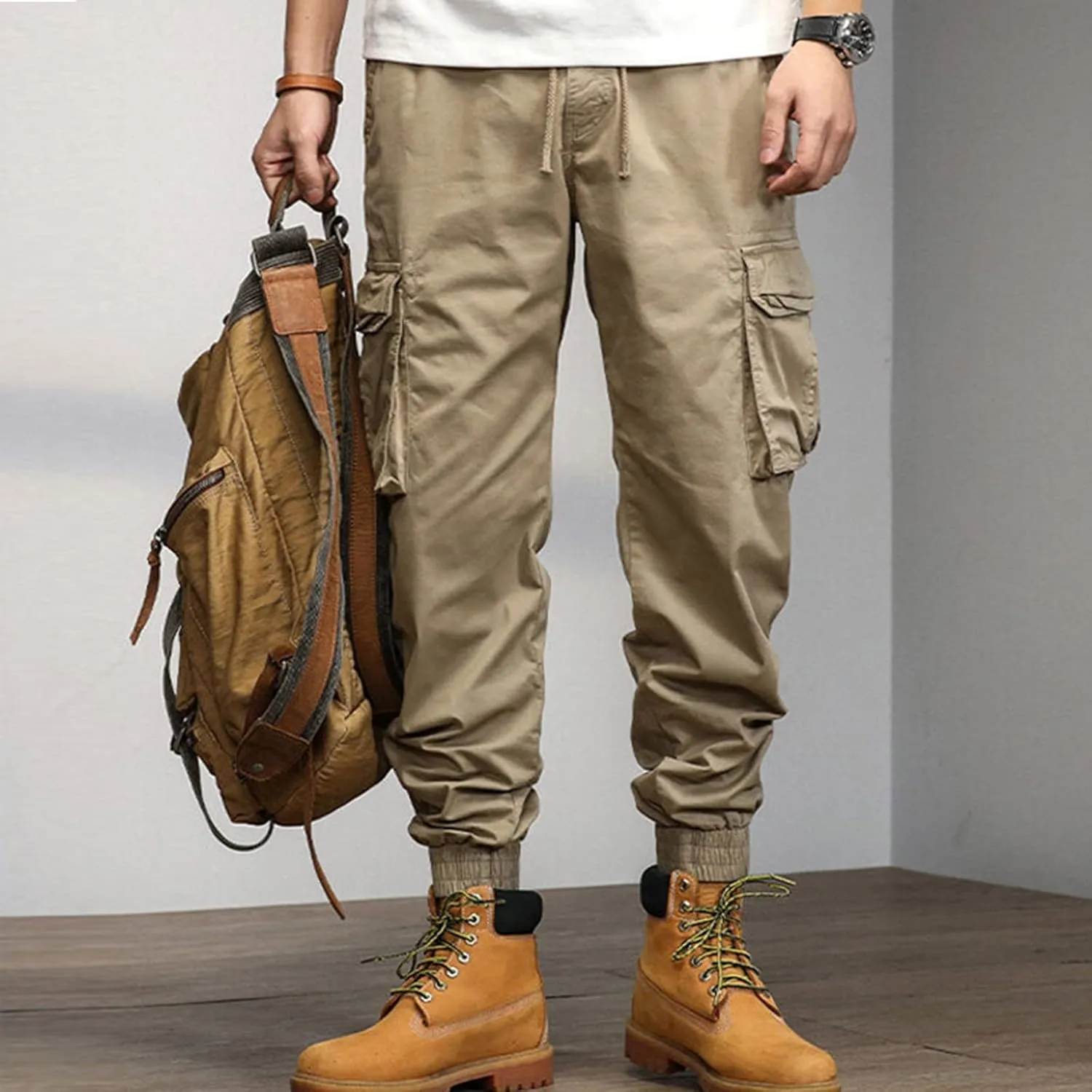 Cargo Sweatpants for Men Sweatpants Heavyweight Fleece Active Gym Workout Sweat Pants Men's Sweatpants with Pockets,