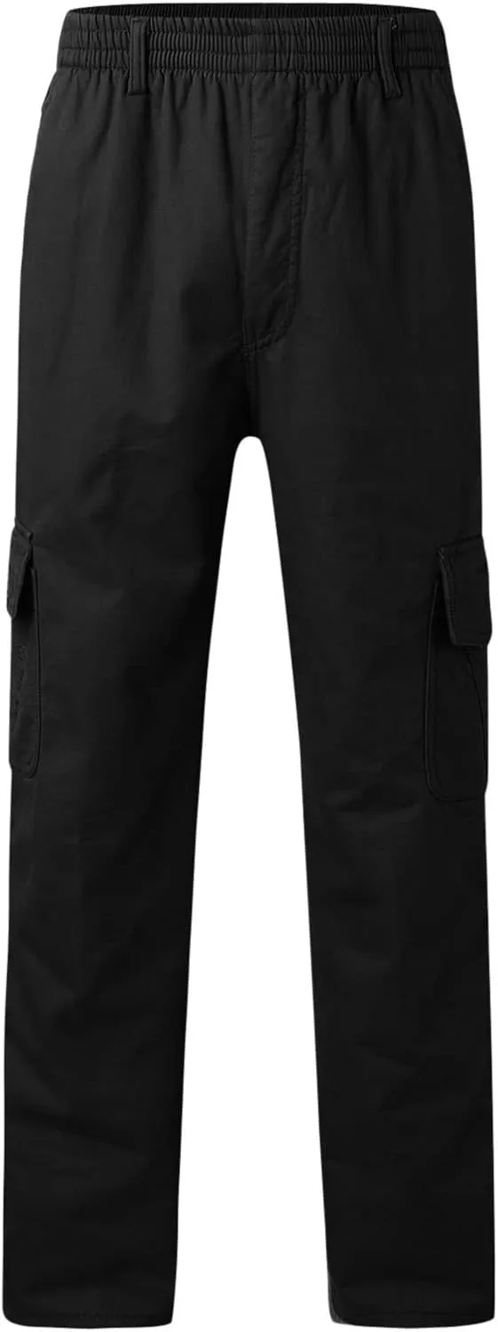 Cargo Trousers for Men with Pockets Men's Basic Active Fleece Jogger Pants Regular and Big & Tall Sizes for Workout
