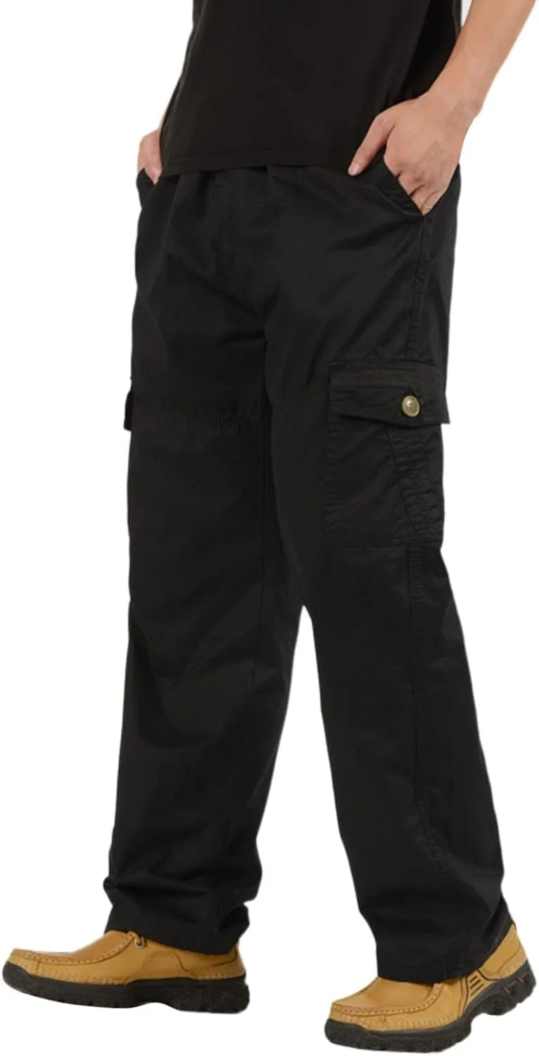Cargo Trousers for Men with Pockets Men's Basic Active Fleece Jogger Pants Regular and Big & Tall Sizes for Workout