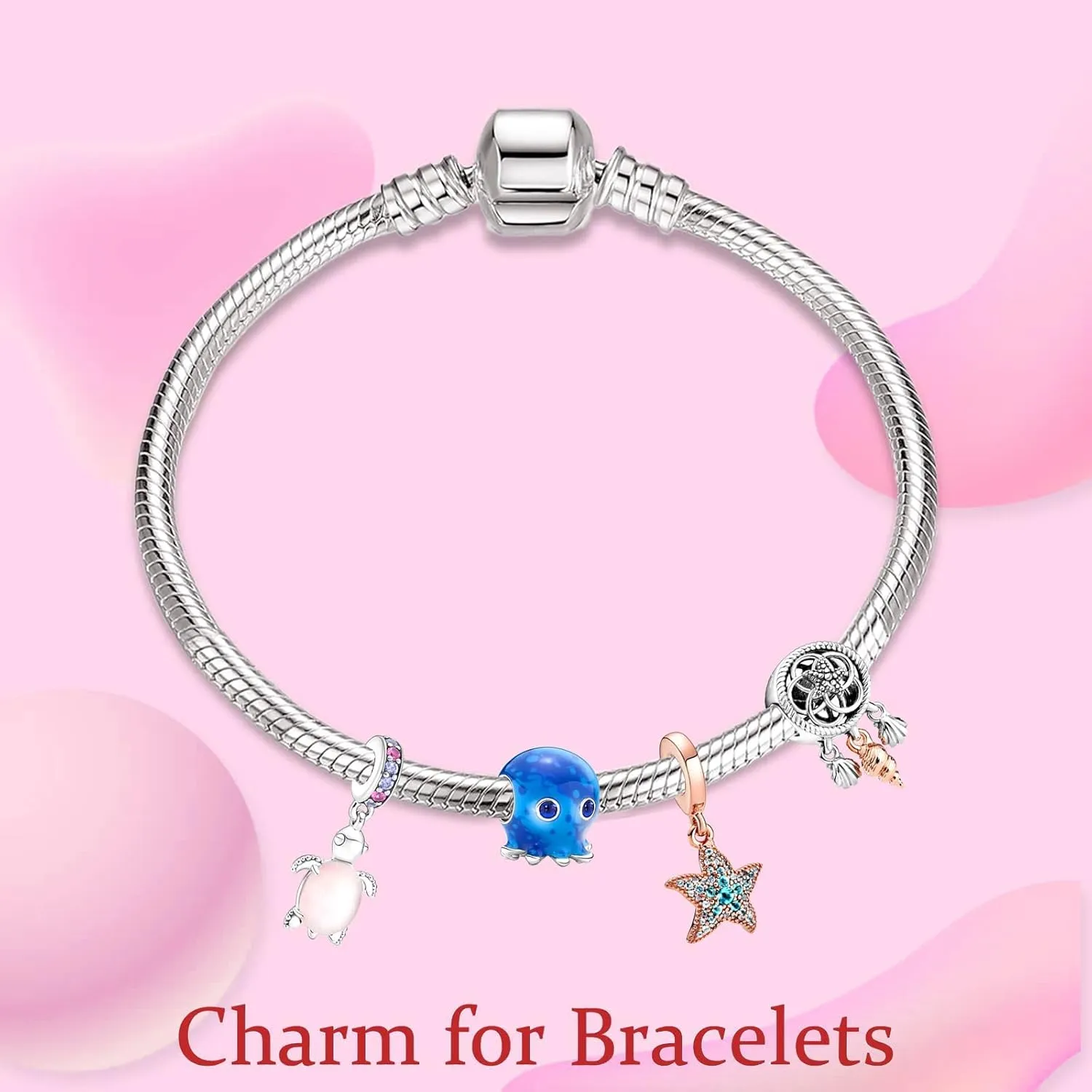 Cartoon Charms for Women Spacer Beads, 925 Sterling Silver Charms fit Pandora Charms Bracelet Necklace Pendant