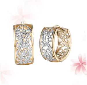 Chic Women's Earrings Gold Plated Zircon Dangle Earrings Fashion Accessory