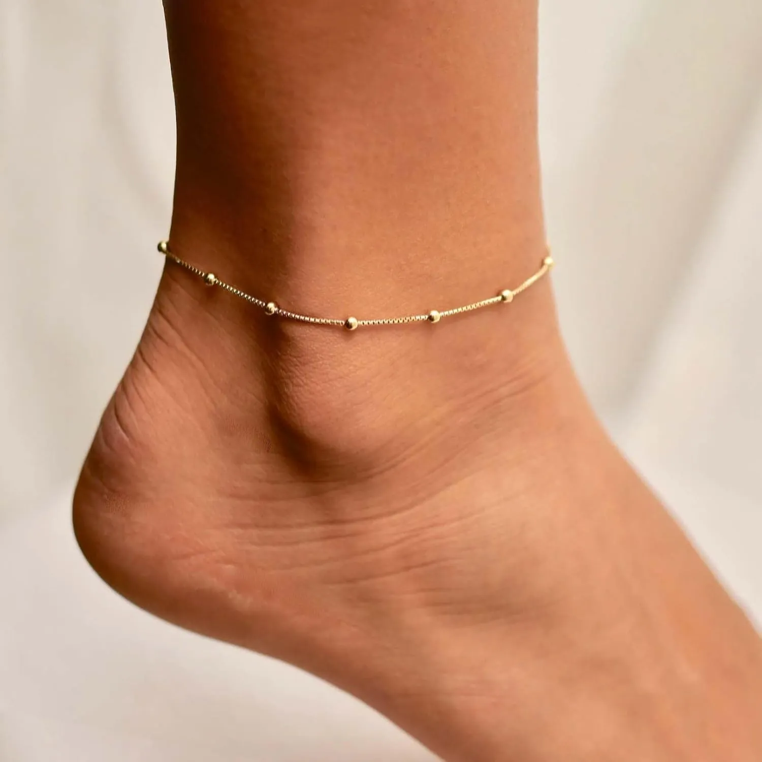 ChicSilver 925 Sterling Silver Ankle Bracelet for Women, Simple Cuban Link/Figaro/Twist Rope Chain Anklets for Beach Party(with Gift Box)