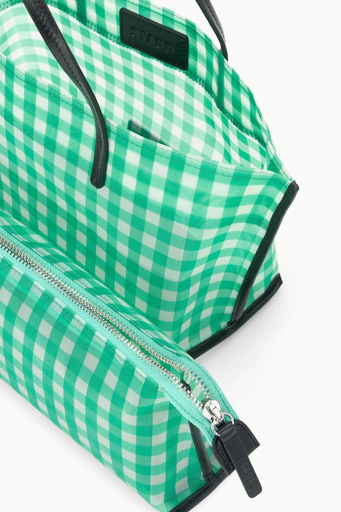 CHRISTOS MINI MESH TOTE | JADE GINGHAM