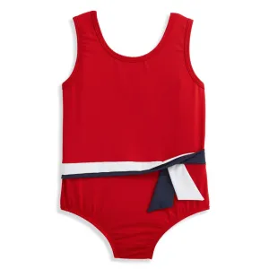 Christy Bathing Suit -- Red with Navy & White
