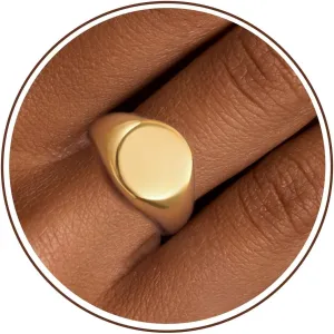 Chunky Gold Rings Gifts for Women Teen Girls 14K Gold Plated Ring No Tarnish Stackable Statement Thumb Dome Band Pinky Rings Birthday Anniversary Retirement Christmas Gift Jewelry