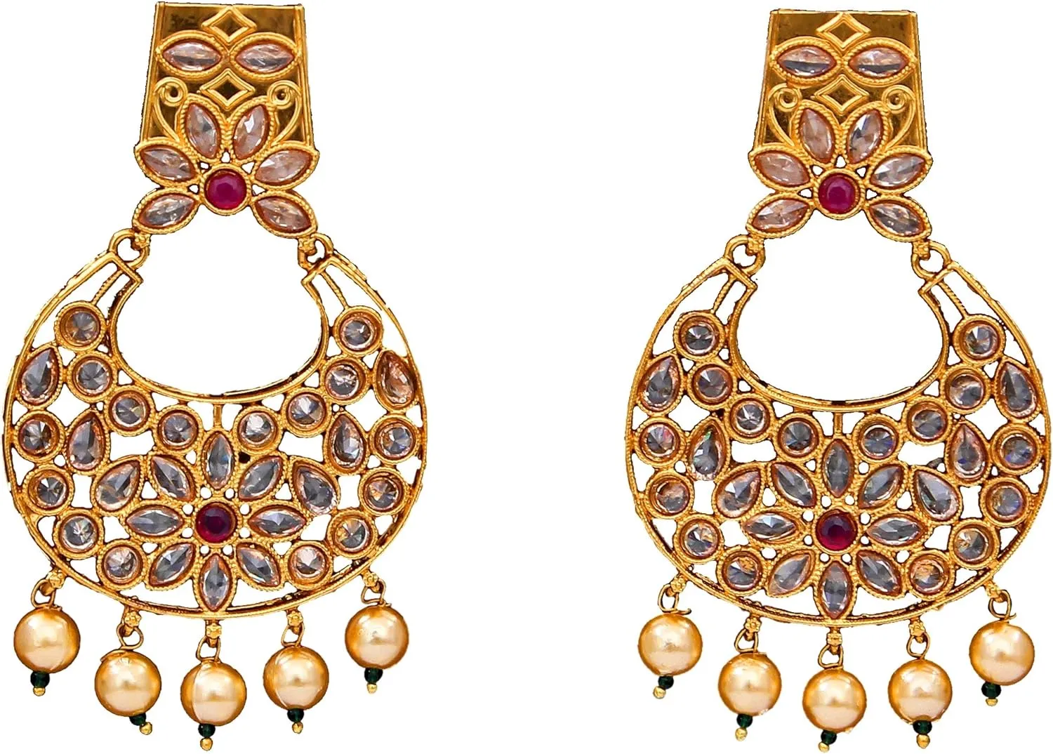 Classy Earrings Kundan Handmade Ethnic Designer Gold Plated Bridal All Ocassion Jhumki Kundal Earrings for Women and Girls