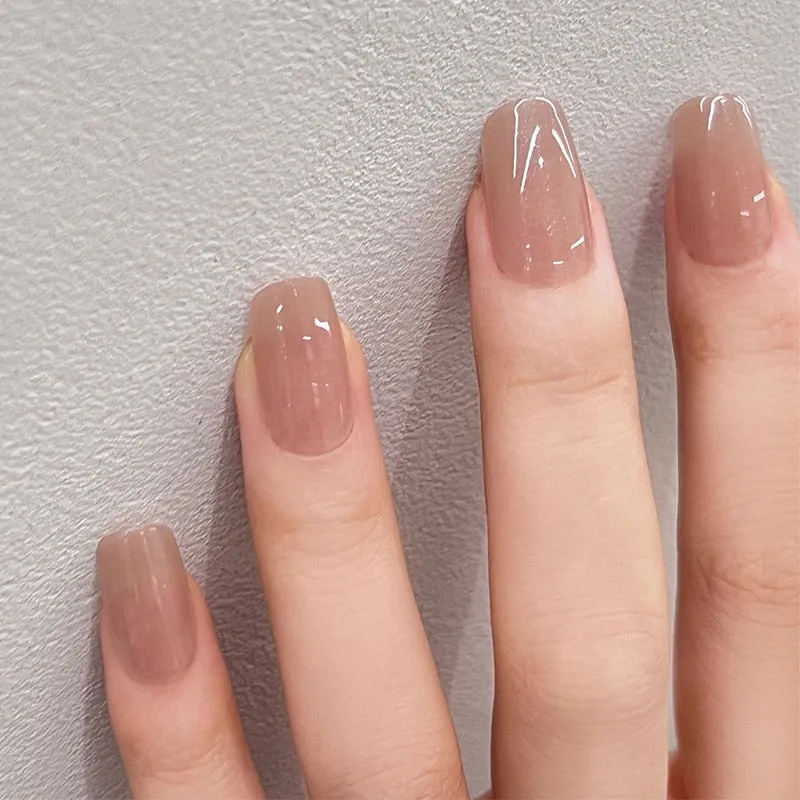 Clear Neutral Tone Press On Nails