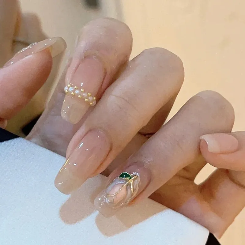 Clear Neutral Tone Press On Nails