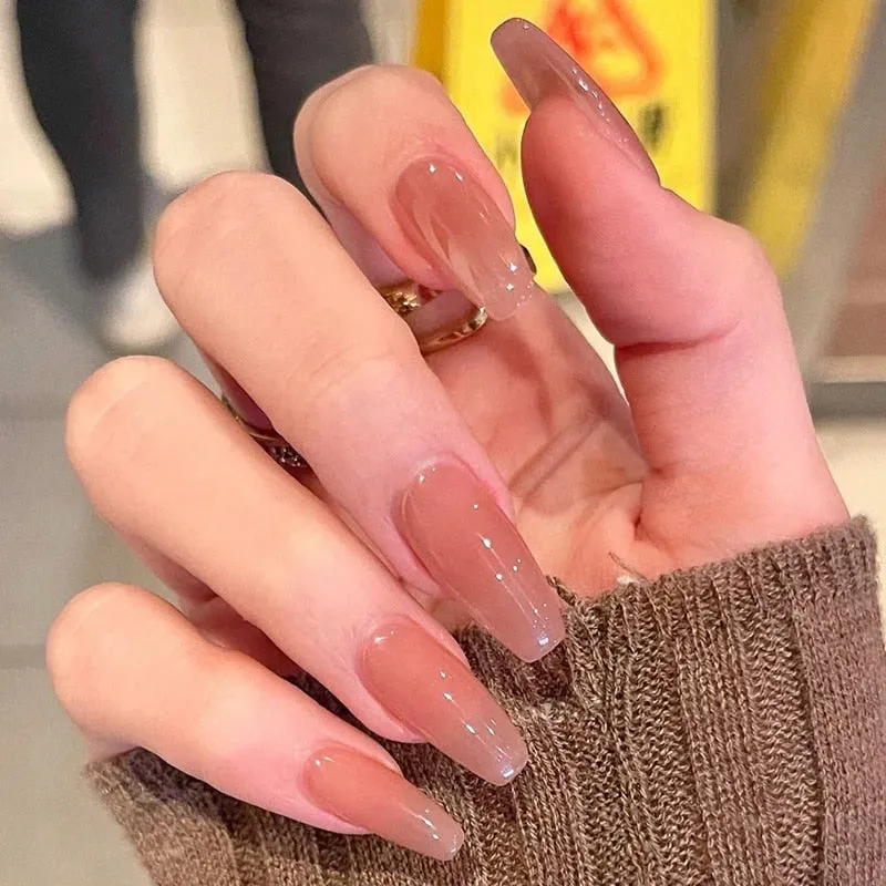 Clear Neutral Tone Press On Nails