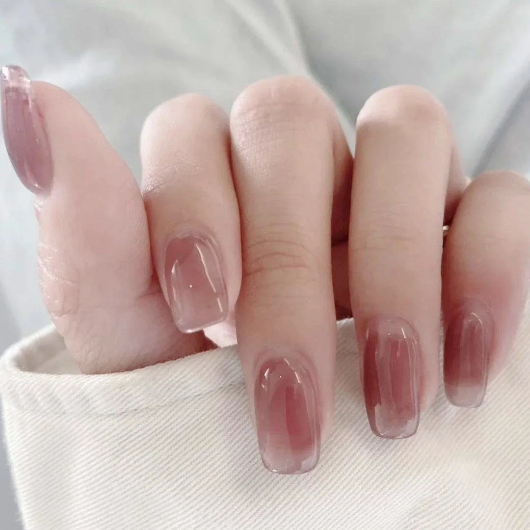 Clear Neutral Tone Press On Nails