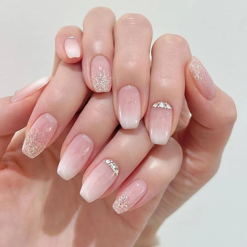 Clear Neutral Tone Press On Nails