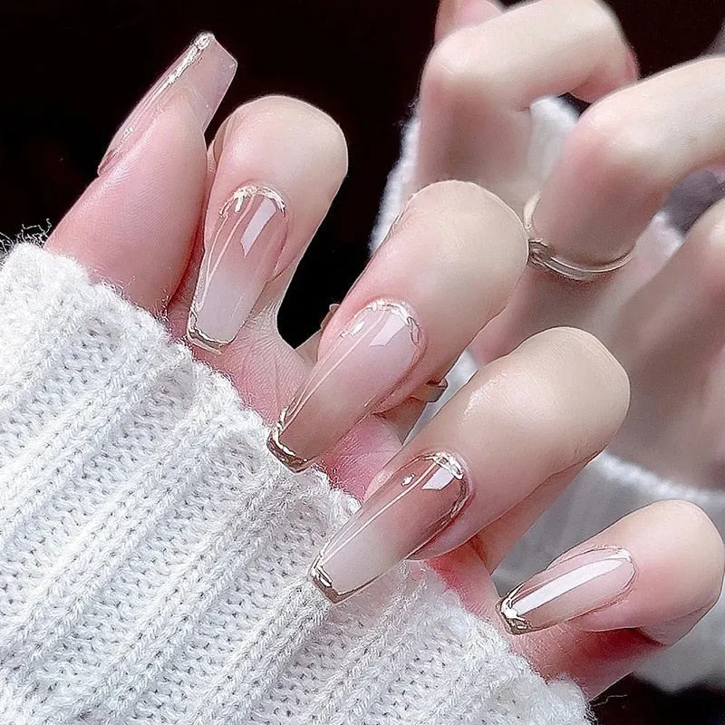 Clear Neutral Tone Press On Nails