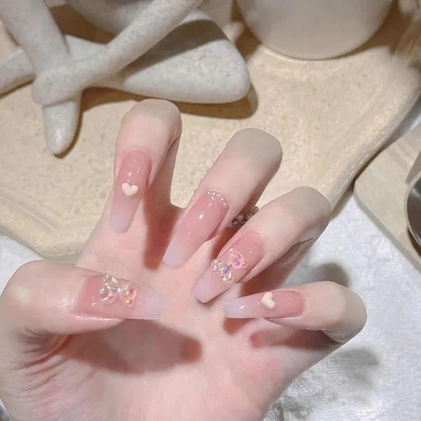 Clear Neutral Tone Press On Nails