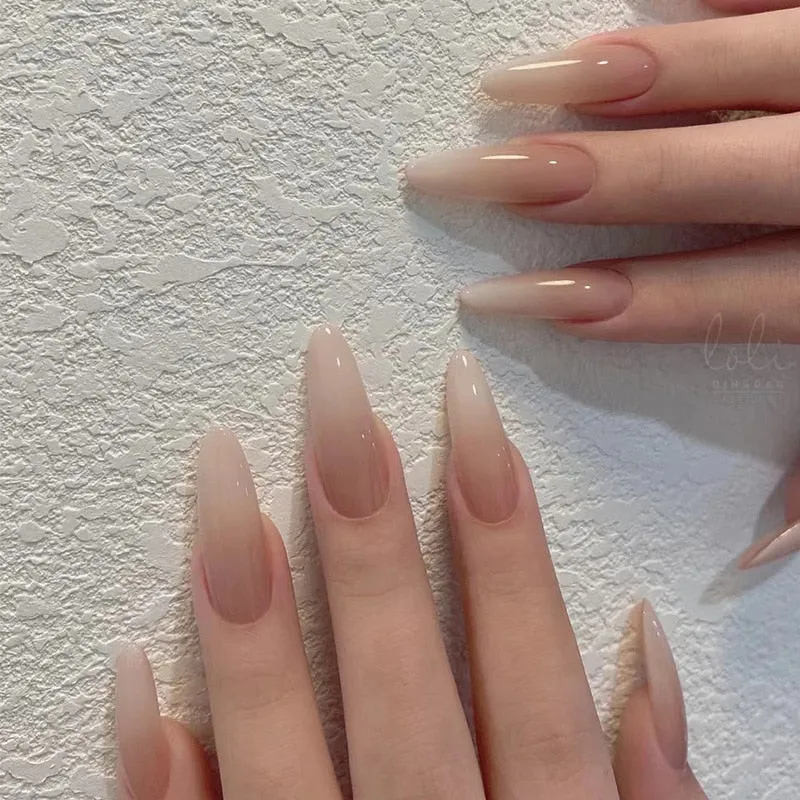Clear Neutral Tone Press On Nails