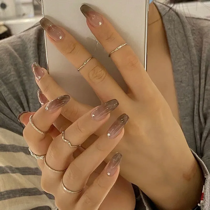 Clear Neutral Tone Press On Nails