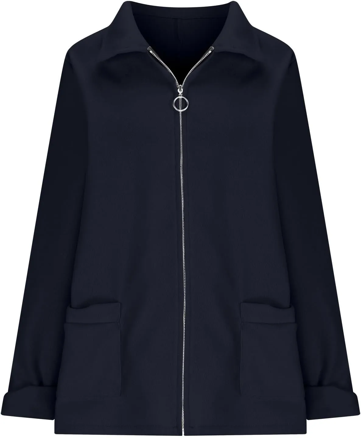 Coats for Women Oversized Long Sleeve Button Down Open Front Jackets Casual Comfy Hoodless Tops Outerwear