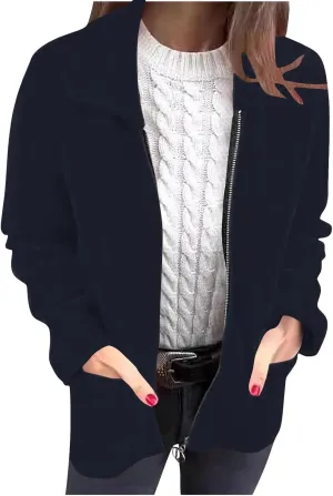 Coats for Women Oversized Long Sleeve Button Down Open Front Jackets Casual Comfy Hoodless Tops Outerwear