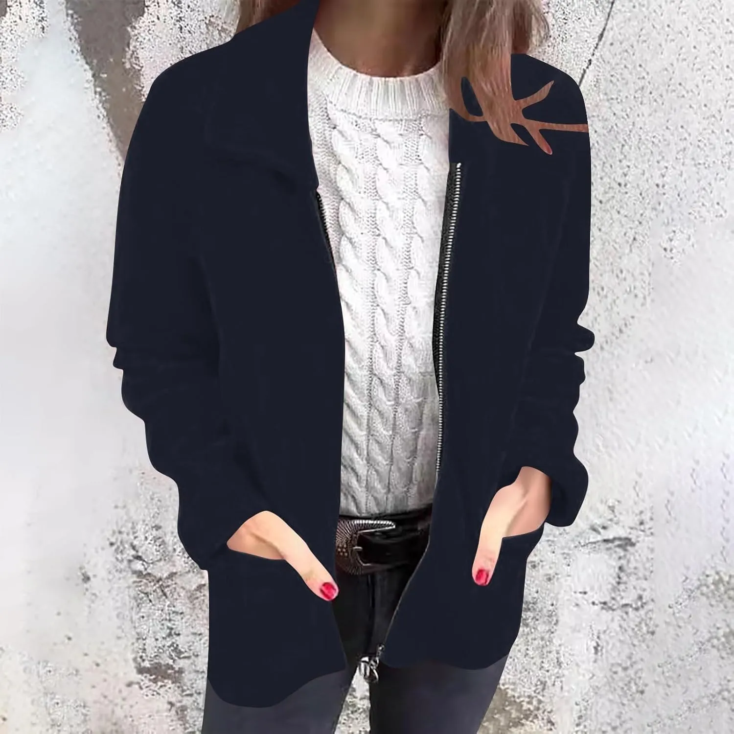 Coats for Women Oversized Long Sleeve Button Down Open Front Jackets Casual Comfy Hoodless Tops Outerwear