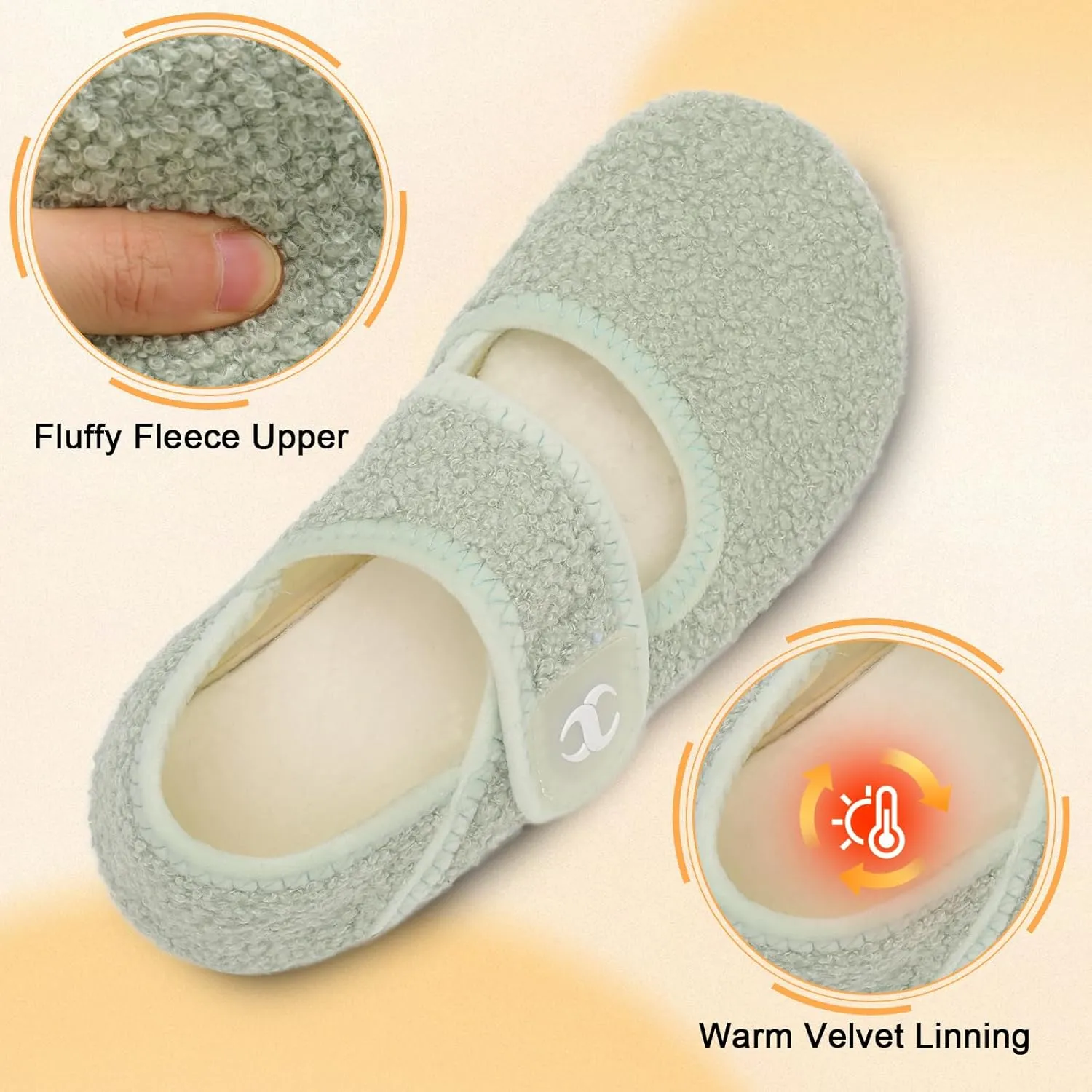 Comfy House Slippers for Women & Men - Wide Diabetic Sock Slippers, Soft & Cozy Barefoot House Shoes