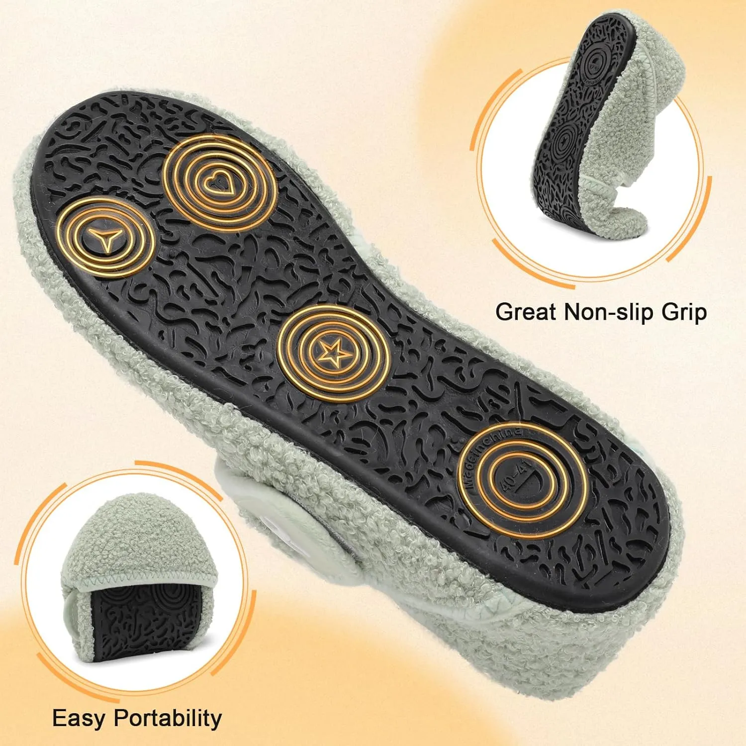 Comfy House Slippers for Women & Men - Wide Diabetic Sock Slippers, Soft & Cozy Barefoot House Shoes