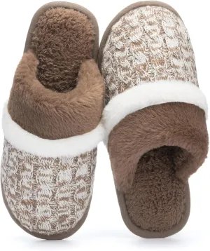 Cozy Slippers for Women Indoor and Outdoor Fuzzy House Shoes with Memory Foam Anti-Skid Sole Gifts for Women Mom Ladies