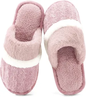 Cozy Slippers for Women Indoor and Outdoor Fuzzy House Shoes with Memory Foam Anti-Skid Sole Gifts for Women Mom Ladies