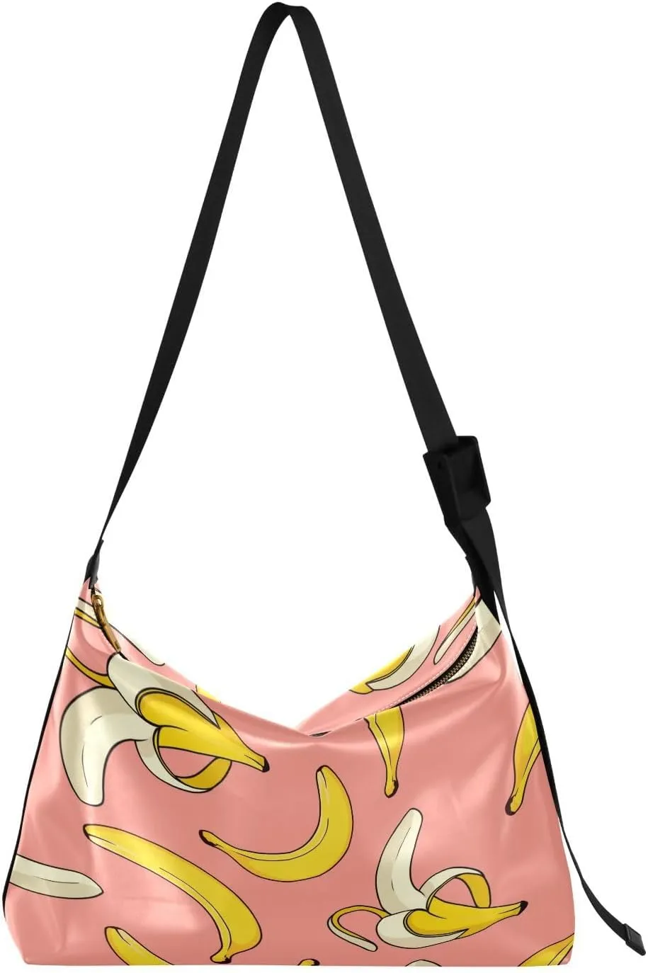 Cute Yellow Banana Hobo Crossbody Bags for Women Leather Large Shoulder Bag Cross Body Summer Fruits Trendy Womens Tote Bags Handbag for Travel Shopping