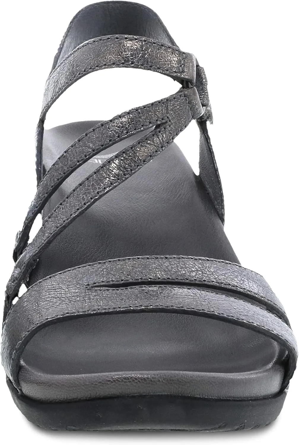 Dansko Addyson Wedge Sandal for Women  Cushioned, Contoured Footbed for All-Day Comfort and Support  Adjustable Hook & Loop Strap with Buckle Detail  Lightweight Rubber Outsole