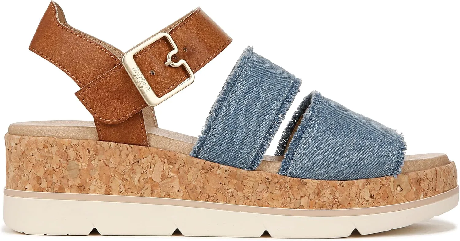 Dr. Scholl's Shoes Women's Once Twice Espadrille Platform Wedge Sandal