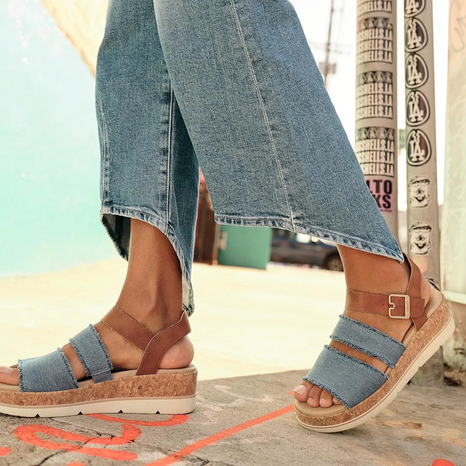 Dr. Scholl's Shoes Women's Once Twice Espadrille Platform Wedge Sandal