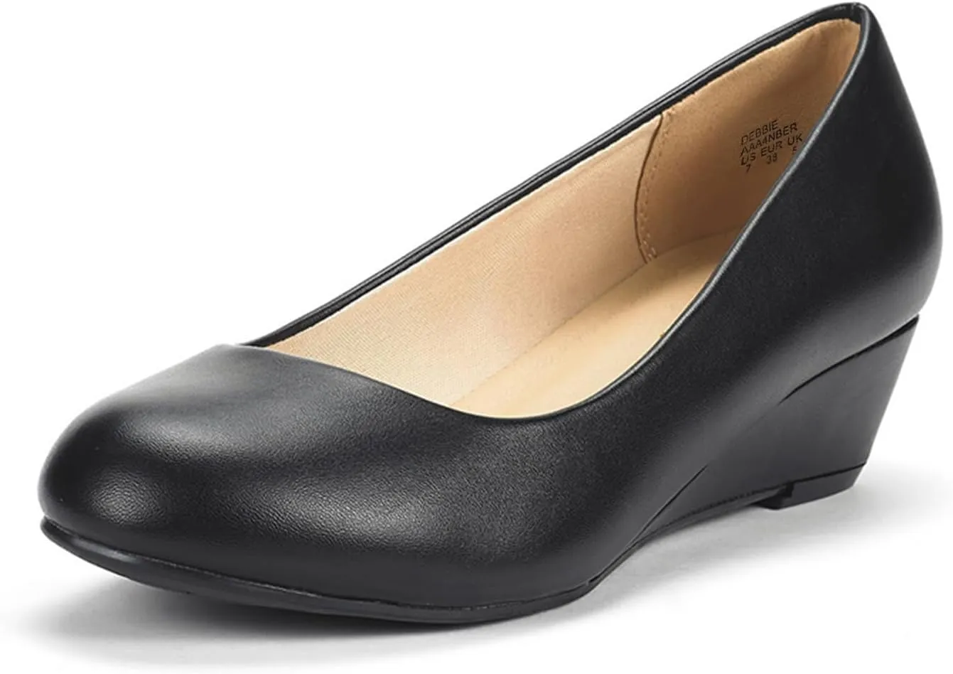 DREAM PAIRS Women's Debbie Mid Wedge Heel Pump Shoes
