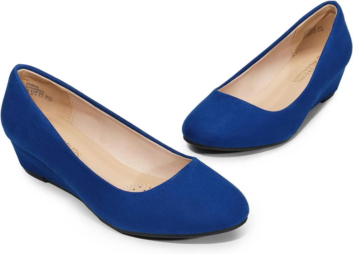 DREAM PAIRS Women's Debbie Mid Wedge Heel Pump Shoes