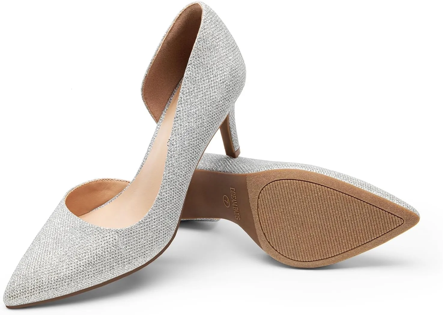 DREAM PAIRS Women's Dress High Heels Pumps Closed Pointed Toe Stiletto D'Orsay Shoes for Wedding Party