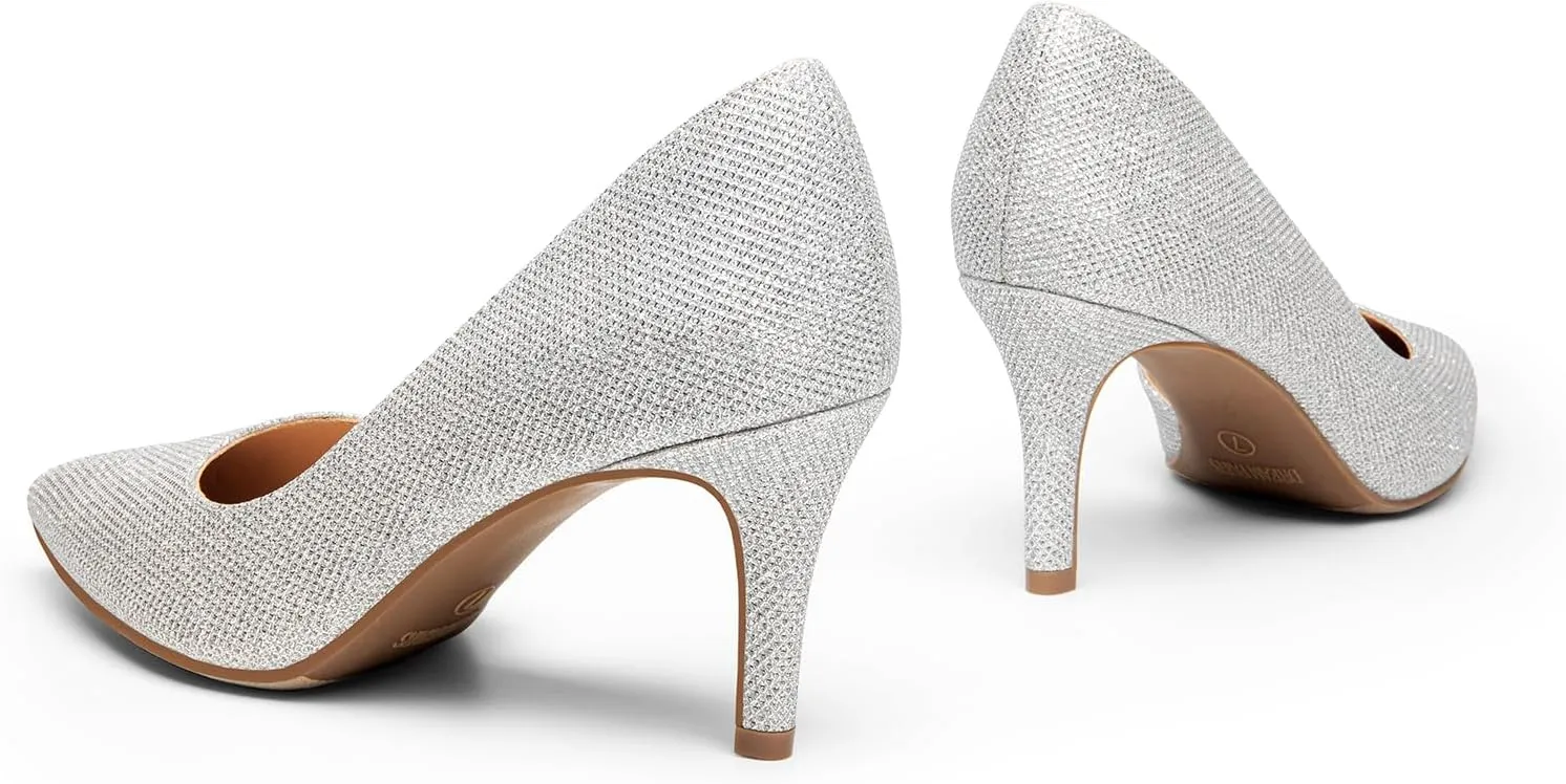 DREAM PAIRS Women's Dress High Heels Pumps Closed Pointed Toe Stiletto D'Orsay Shoes for Wedding Party