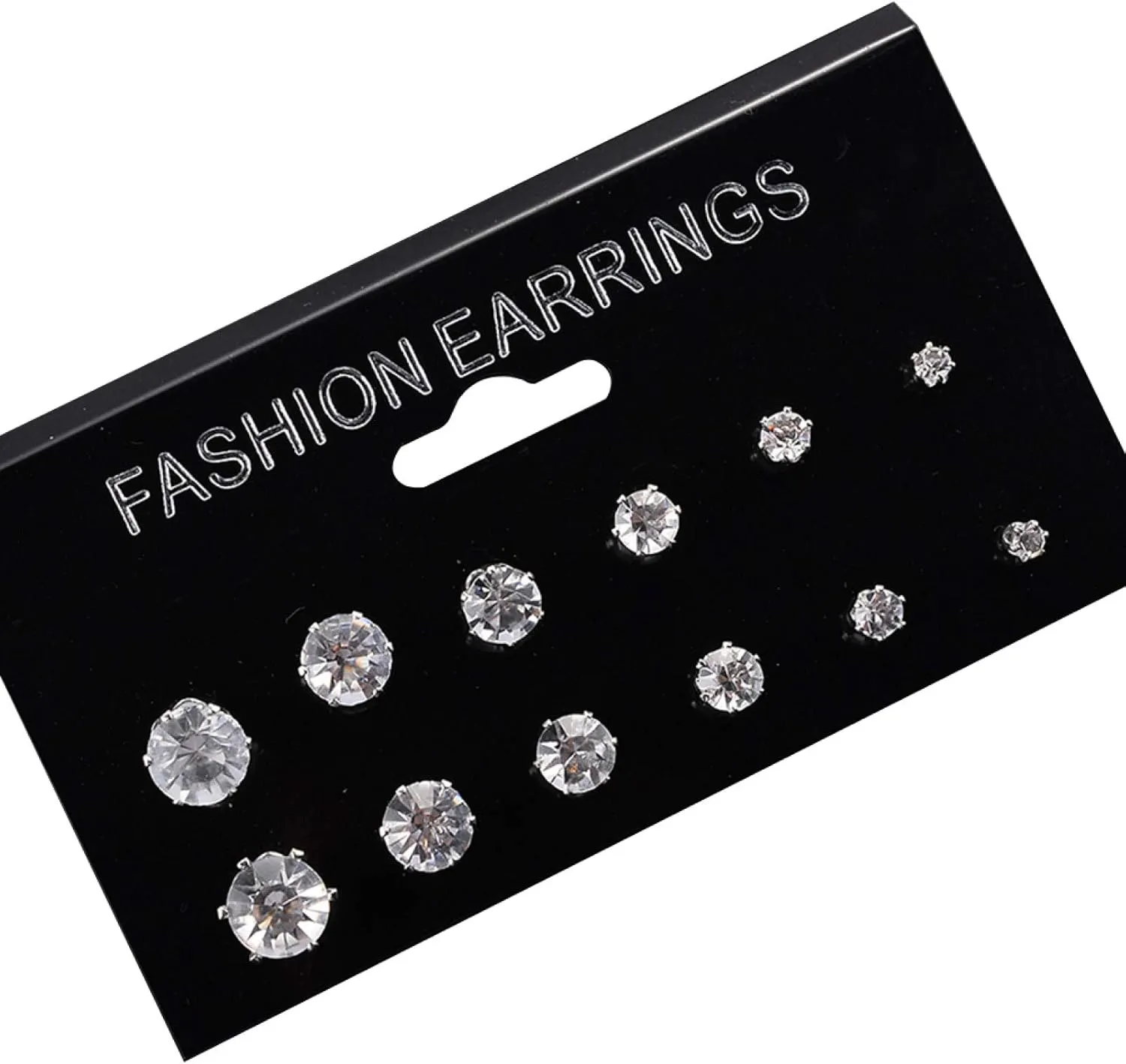Earring Hoop Stud Drop & Dangle, 12/6 Pairs Classic Rose Shape Cubic Zirconia Stud Earrings Women Jewelry Set for Women Teen Girls Birthday Christmas Friends Gift