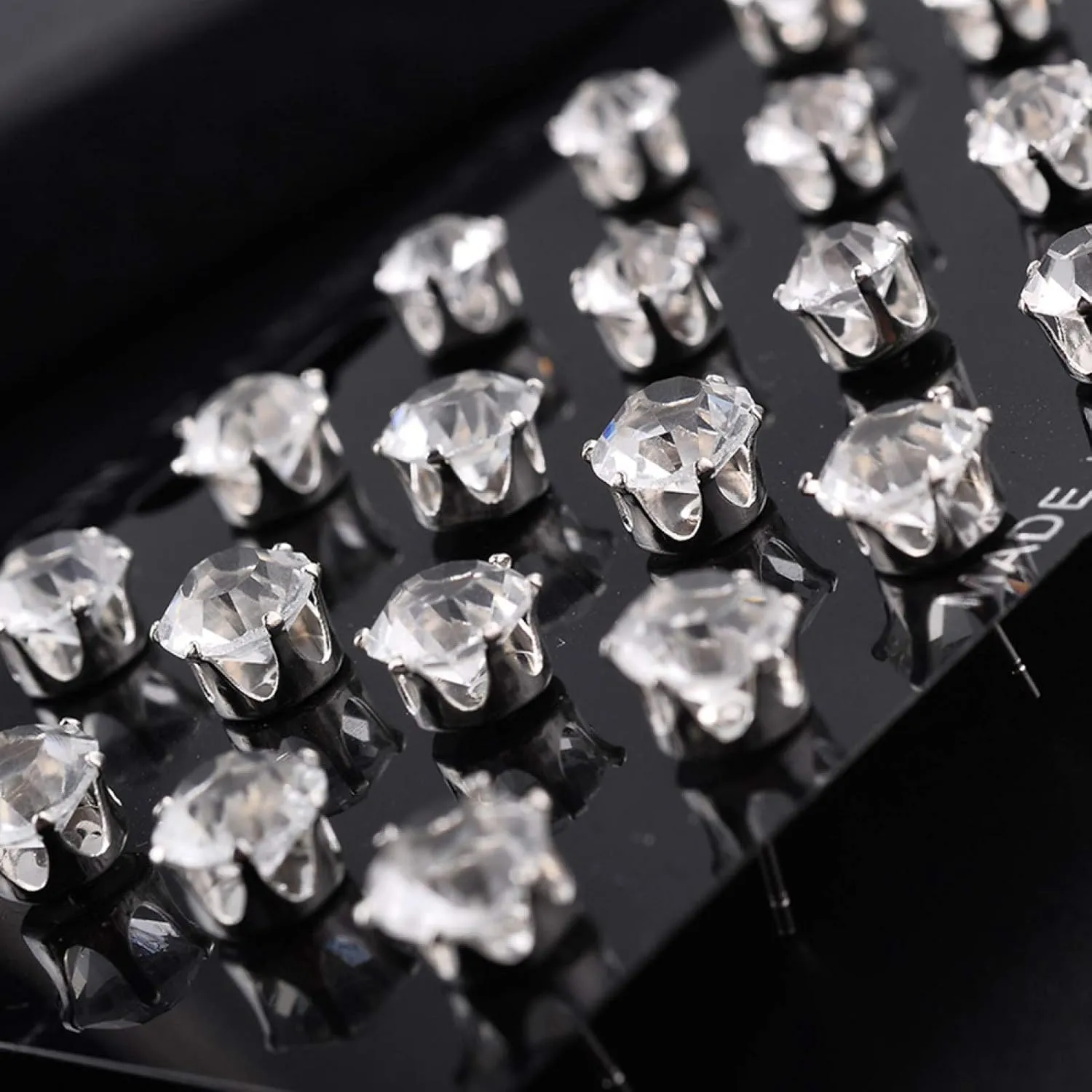 Earring Hoop Stud Drop & Dangle, 12/6 Pairs Classic Rose Shape Cubic Zirconia Stud Earrings Women Jewelry Set for Women Teen Girls Birthday Christmas Friends Gift
