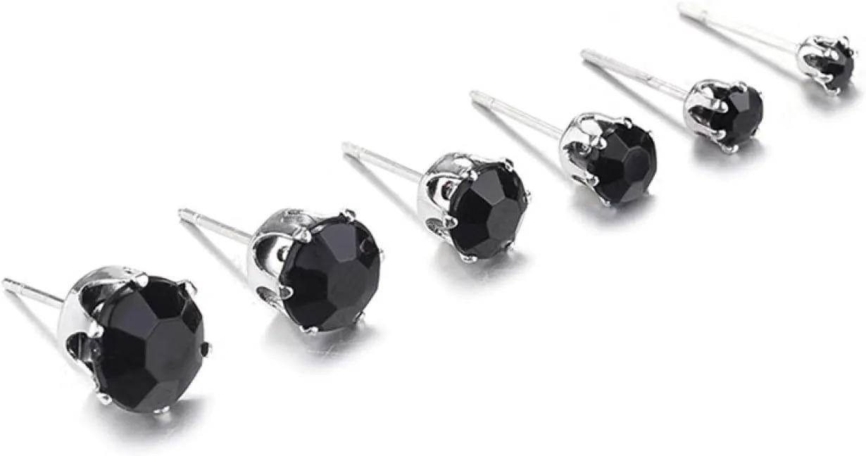 Earring Hoop Stud Drop & Dangle, 12/6 Pairs Classic Rose Shape Cubic Zirconia Stud Earrings Women Jewelry Set for Women Teen Girls Birthday Christmas Friends Gift