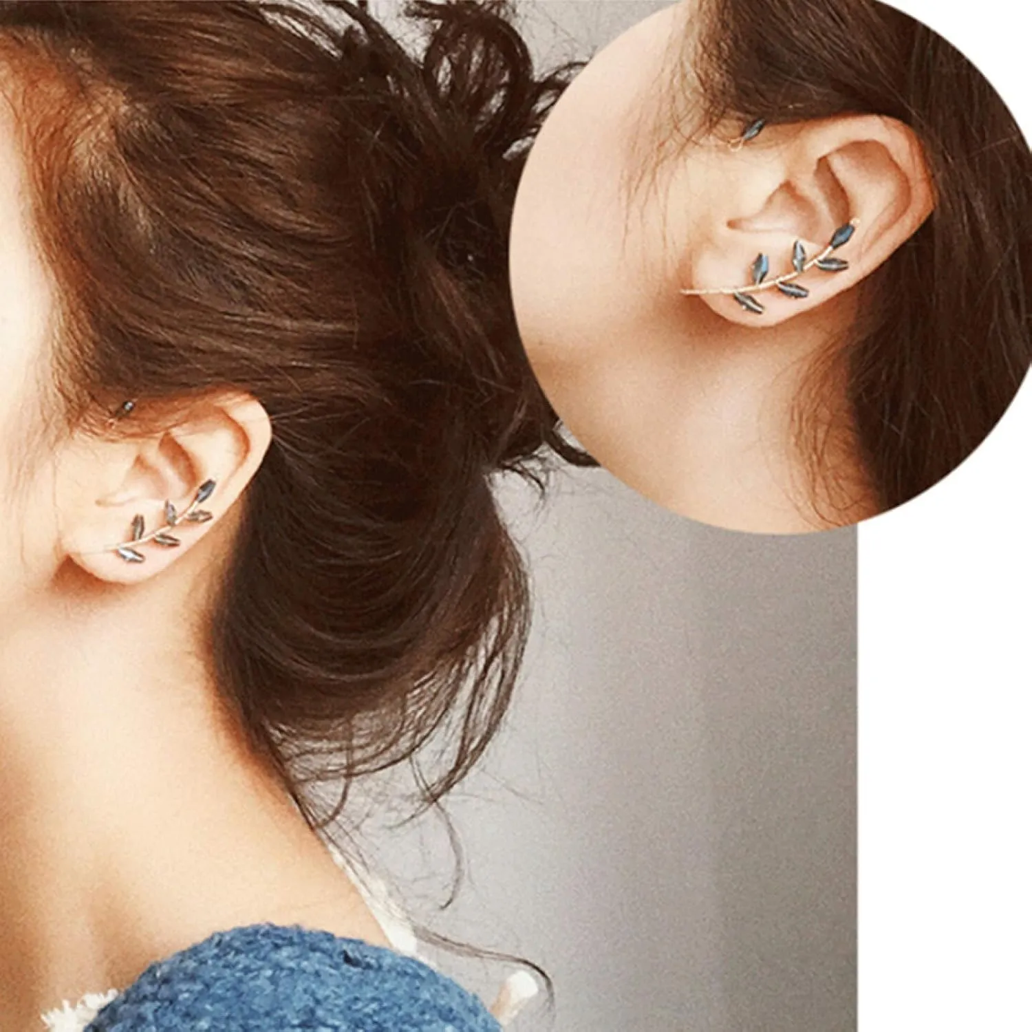 Earring Hoop Stud Drop & Dangle, 1Pc Charm Gold-plated Unique Ear Cuff Clip Non Pierced Earring Jewelry for Women Teen Girls Birthday Christmas Friends Gift