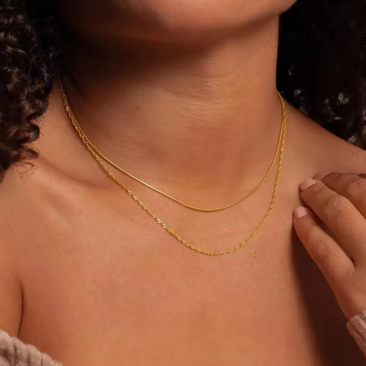 Elegance 11 designs Gold Thin Chain Layered Necklaces For Women Non Tarnish,18k Gold Plated Stainless Steel Dainty Waterproof Gold Necklace Set Stack For Women Gifts Jewelry