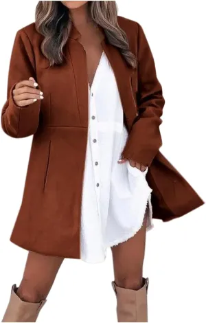 Fall Coats for Women 2024 Casual Comfy Cardigan Tops Long Sleeve Jackets with Pockets Outerwear Clothes
