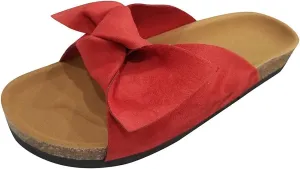 Fashion Bow Shoes Slipper Flat Sandals Thick Women Beach Heel Tie Bottom Slipper Womens Slides Sandals