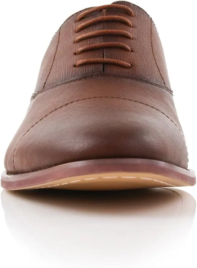 Ferro Aldo Mens Classic Vegan Leather Lace-Up Oxford Formal Dress Shoes