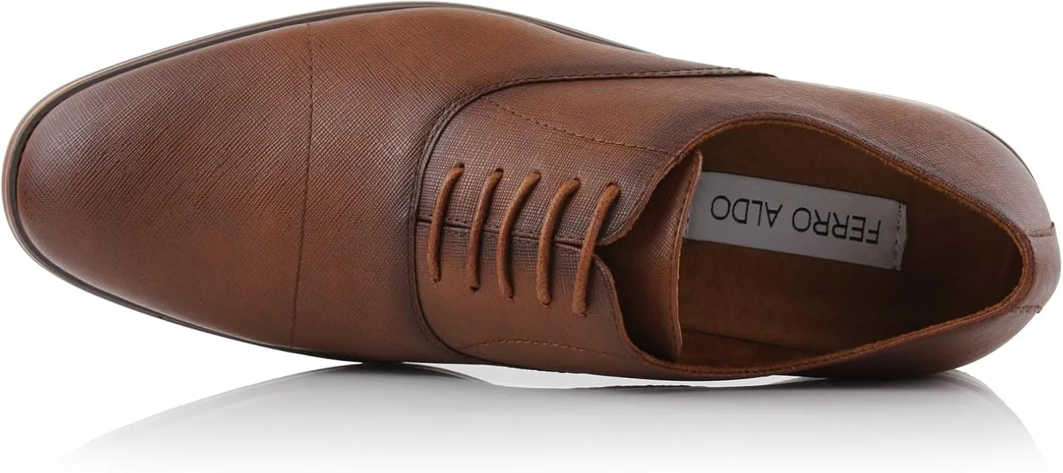 Ferro Aldo Mens Classic Vegan Leather Lace-Up Oxford Formal Dress Shoes
