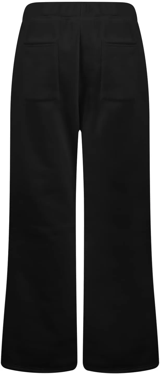 Flared Yoga Pants for Women High Waisted Soft Fleece Pants Bell Bottom Bootcut Lounge Pants with Pockets Comfy Pants