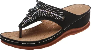Flat Sandals for Women Women's Arch Support Flip Flops Women's Comfortable Walking Sandal Sandal