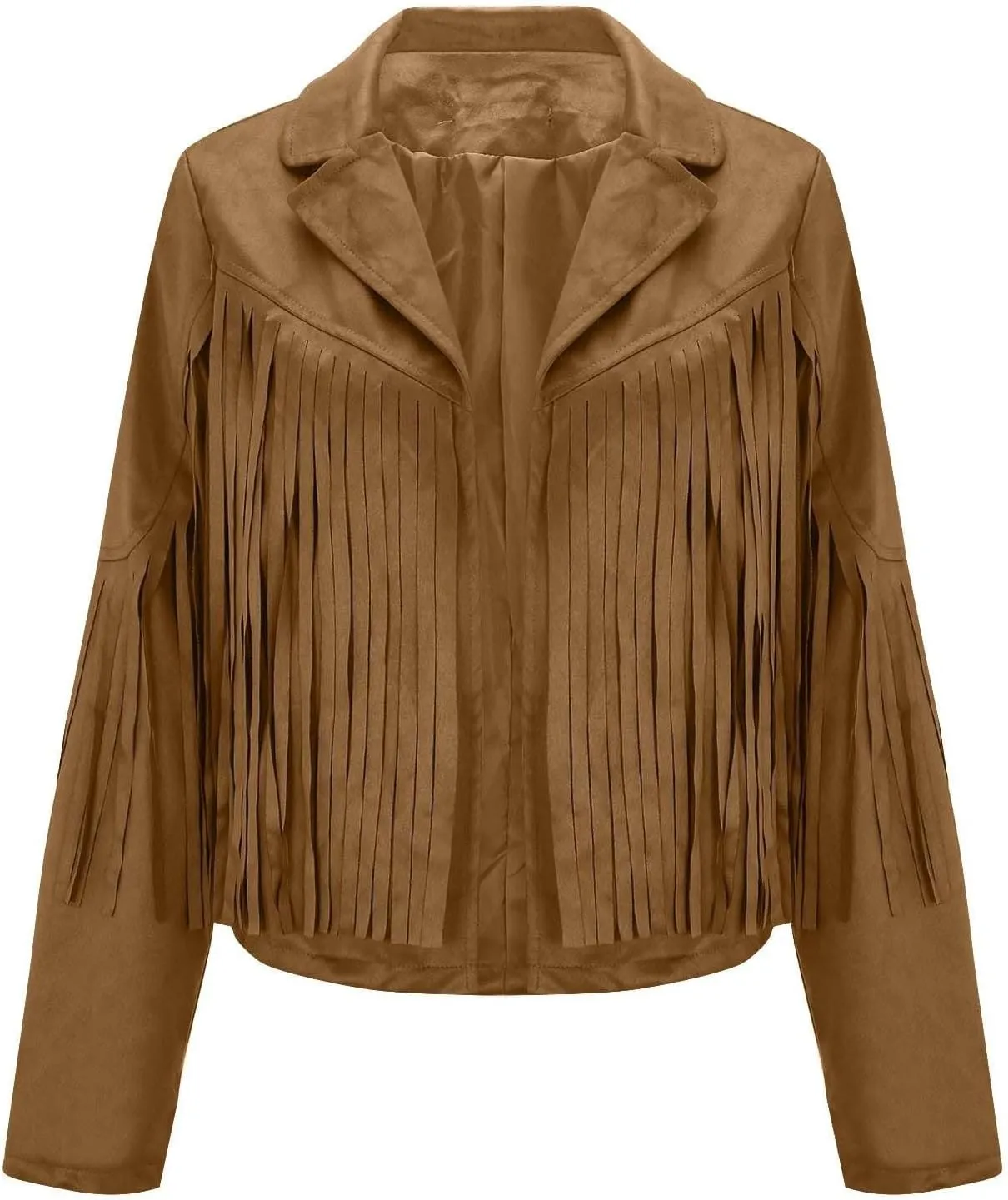 Fleece Jackets for Women Tassel Motorcycle Cropped Coats 2024 Zip Casual Outwear Quilt Faux Suede Leather Jackets