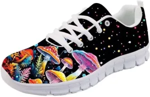 Forchrinse Colorful Butterfly Running Shoes Walking Shoes Comfortable Slip on Lace up Mesh Athletic Sneakers for Women Teens Girls