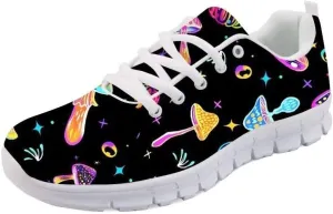 Forchrinse Colorful Butterfly Running Shoes Walking Shoes Comfortable Slip on Lace up Mesh Athletic Sneakers for Women Teens Girls