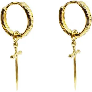 Gatuida Elegant Women's Dangle Earrings Loop Design Lead- Rhinestones Earrings for Festival Dating Wedding Fashion