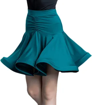 Girls Kids Latin Dance Skirt Ruffle Swing Ballroom Samba Tango Cha-Cha Practice Dancewear